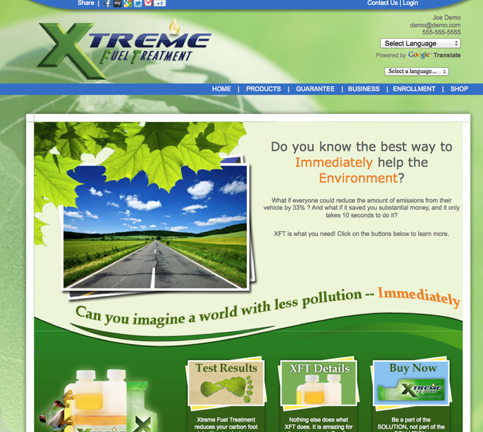 xft website go green